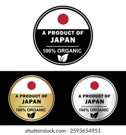 Made in Japan Badge Tag Seal 100% Organic Made with Love