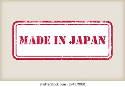 Made in Japan grunge rubber stamp.Vector illustration.