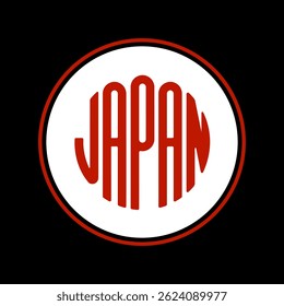 Made in Japan. Japanese logo and sticker. 