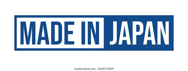 Made in Japan label. Japan product emblem. Vector illustration.