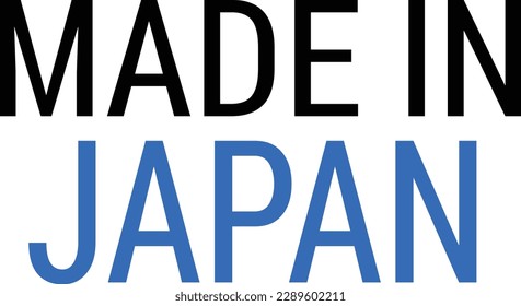 Made in Japan Label and Sign suitable for many uses 
