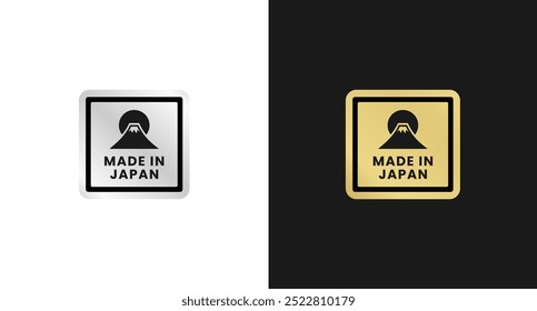 Made in Japan label or Made in Japan stamp sign Vector Isolated. Made in Japan label for product packaging design element.