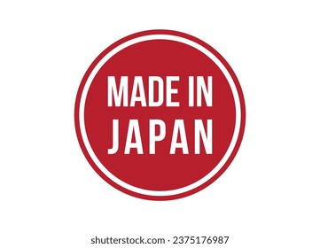 Made in Japan red banner design vector illustration