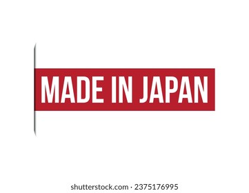 Made in Japan red banner design vector illustration