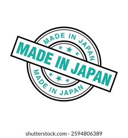 Made in Japan Rubber Stamp Vector Template