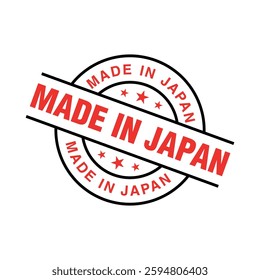 Made in Japan Rubber Stamp Vector Template