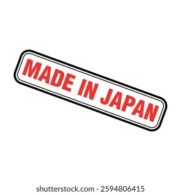 Made in Japan Rubber Stamp Vector Template
