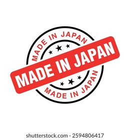 Made in Japan Rubber Stamp Vector Template