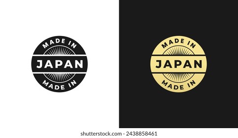 Made in Japan Seal or Made in Japan Label Vector Isolated. Made in Japan seal for product packaging design element.