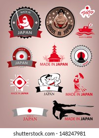 Made in Japan, Seals, Flags, Icons