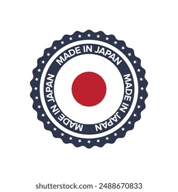 Made in japan stamp flat vector design