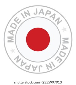 Made in Japan stamp. vector