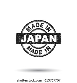 Made in Japan stamp. Vector illustration on white background