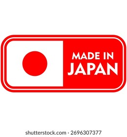 Made in Japan, sticker and label vector