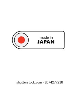Made in Japan symbol logo design vector template.badge with Japan flag.