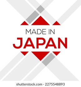 Made in Japan, vector illustration.