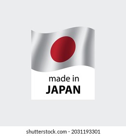 made in Japan vector stamp. badge with Japan  flag
