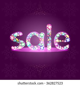 made of jewelry,magic ball with the text, vector illustration,