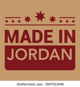 hecho en Jordania ilustración vectorial de icono, elemento de diseño para el diseño de paquetes