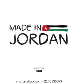 Made in Jordan, vector illustration.