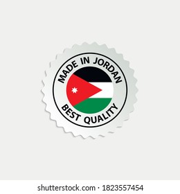 made in Jordan  vector stamp. badge with Jordan  flag