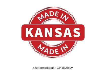 hergestellt in Kansas-Gummigestempel