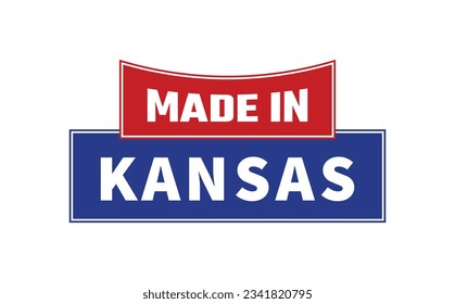 Fabricado En Vector De Sello De Kansas