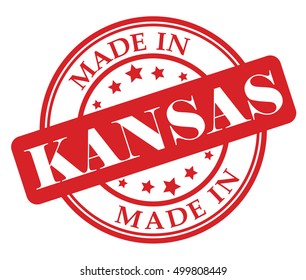 Made in Kansas vector illustration on white background