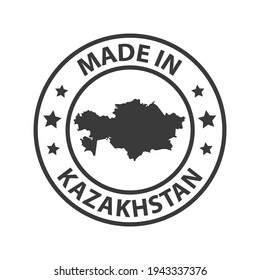 Made in Kazakhstan icon. Stamp sticker. Vector illustration