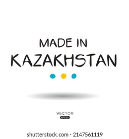 Hecho en Kazajistán, ilustración vectorial.
