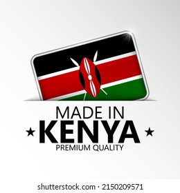 Made in Kenya graphic and label. Element of impact for the use you want to make of it.
