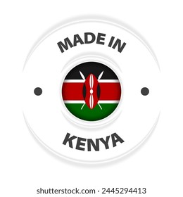 Made in Kenya graphic and label. Element of impact for the use you want to make of it.