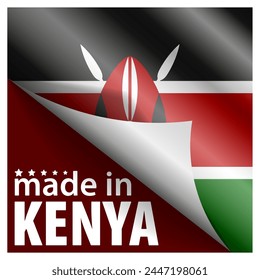 Made in Kenya graphic and label. Element of impact for the use you want to make of it.