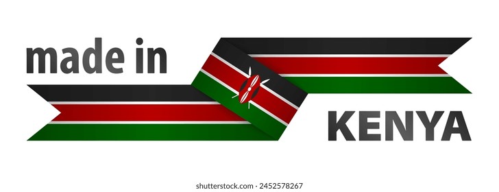 Made in Kenya graphic and label. Element of impact for the use you want to make of it.