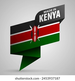 Made in Kenya graphic and label. Element of impact for the use you want to make of it.