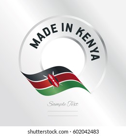 Made in Kenya transparent logo icon silver background