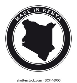 Made in Kenya vector logo sticker button