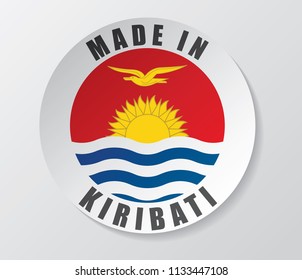made in kiribati flag vector 