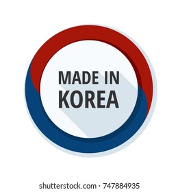 Made in Korea label illustration