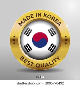 Made Korea Label Logo Stamp Best Stock Vector (Royalty Free) 2005790432 ...