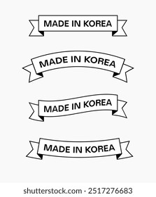 Made in korea stamp logo icon symbol design