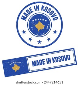 Made in Kosovo Stamp Sign Grunge Style