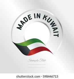 Made in Kuwait transparent logo icon silver background