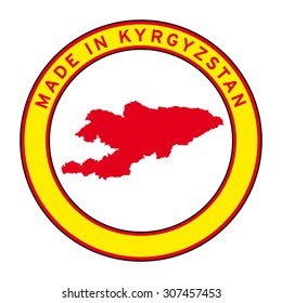 Made in Kyrgyzstan vector logo sticker button