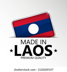 Made in Laos graphic and label. Element of impact for the use you want to make of it.