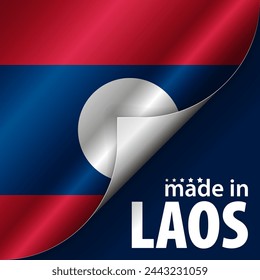 Made in Laos graphic and label. Element of impact for the use you want to make of it.