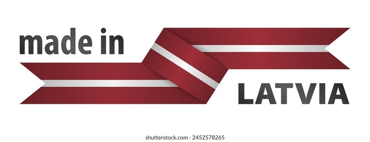 Made in Latvia graphic and label. Element of impact for the use you want to make of it.