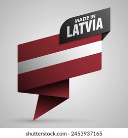 Made in Latvia graphic and label. Element of impact for the use you want to make of it.