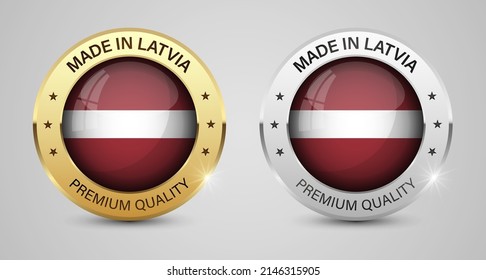 Made in Lettland Grafik-und Labels Set. Einige Elemente der Wirkung für die Verwendung, die Sie daraus machen wollen.