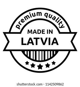 Made in Latvia label 